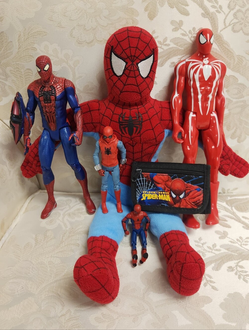 Spiderman Toy Bundle Marvel Action Figures, Wallet, Plush Lot